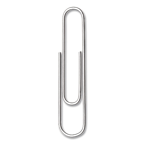Acco Paper Clips, #1, Smooth, Silver, 100 Clips/Box (72380BX)