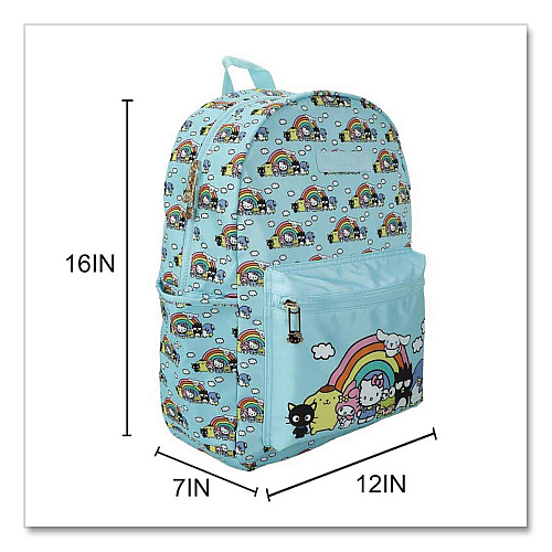 Bioworld Hello Kitty and Friends Travel Backpack, Fits Devices Up to 15.9", 12 x 7 x 16, Multicolor (BPA879SHSRPP)