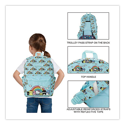 Bioworld Hello Kitty and Friends Travel Backpack, Fits Devices Up to 15.9", 12 x 7 x 16, Multicolor (BPA879SHSRPP)