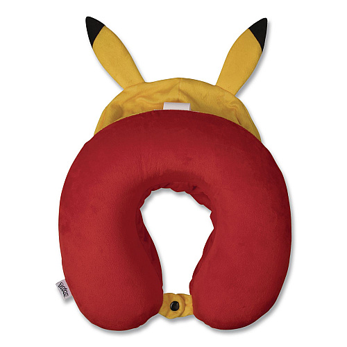 Bioworld Pokemon Hooded Neck Pillow, 11 x 3 x 10.5, Yellow (NPY5ZCCPOKTA)