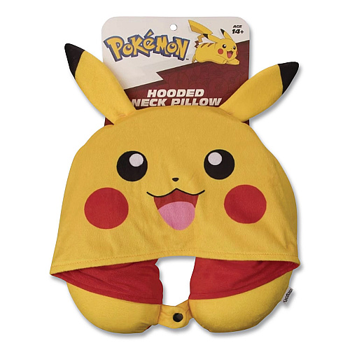 Bioworld Pokemon Hooded Neck Pillow, 11 x 3 x 10.5, Yellow (NPY5ZCCPOKTA)