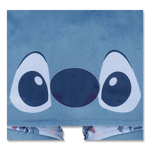 Bioworld Stitch Hooded Polyester Travel Pillow, 11 x 3 x 10.5, Blue (NPY7MRFDSCPP)