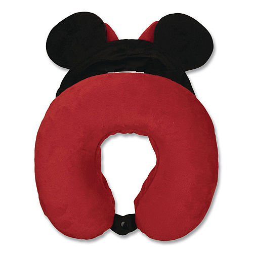 Bioworld Minnie Mouse Hooded Neck Pillow, 11 x 3 x 10.5, Black/Red (NPY621FDSYTA)