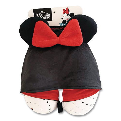 Bioworld Minnie Mouse Hooded Neck Pillow, 11 x 3 x 10.5, Black/Red (NPY621FDSYTA)