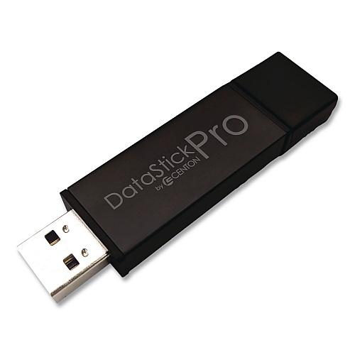 Centon DataStick Pro USB 3.2 Type A Flash Drive, 8 GB, Black, 10/Pack (C1U3P68G10B)