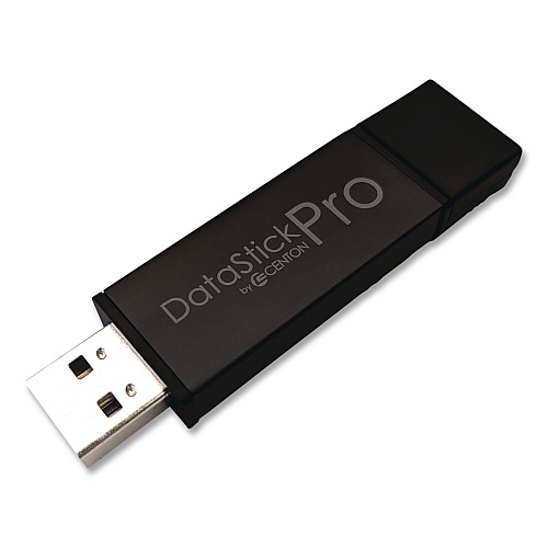 Centon DataStick Pro USB 3.2 Type A Flash Drive, 256 GB, Black, 10/Pack (C1U3P6256G10)