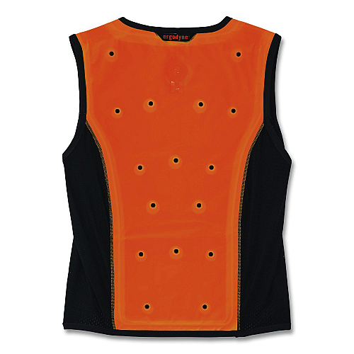 ergodyne Chill-Its 6685 Premium Dry Evaporative Cooling Vest with Zipper, Polyester/Polyurethane, 3X-Large, Orange (12734)