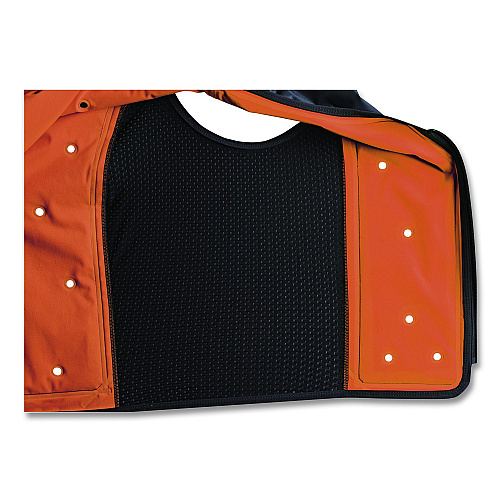 ergodyne Chill-Its 6685 Premium Dry Evaporative Cooling Vest with Zipper, Polyester/Polyurethane, 4X-Large, Orange (12735)