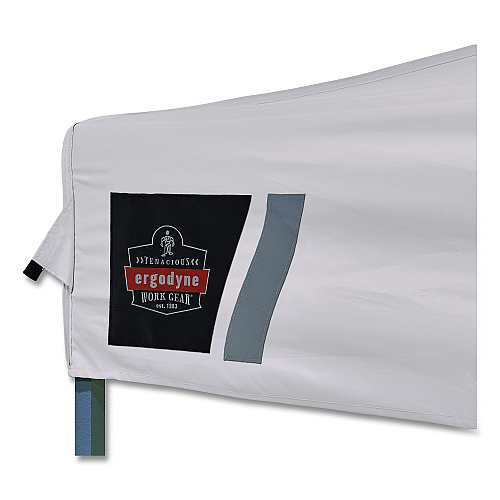 ergodyne SHAX 6002 Heavy-Duty Pop-Up Tent, 10 ft x 10 ft, Polyester/Steel, White (12908)