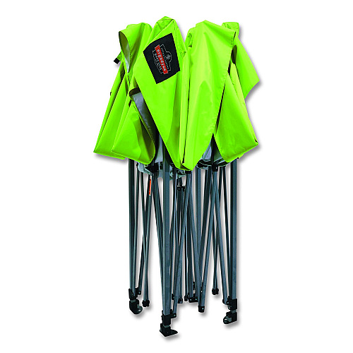 ergodyne SHAX 6001 Lightweight Pop-Up Tent, 10 ft x 10 ft, Polyester/Steel, Lime (12912)