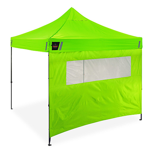 ergodyne SHAX 6195 Pop-Up Tent Sidewall with Mesh Window, 10 ft x 10 ft, Polyester/Steel, Lime (12927)
