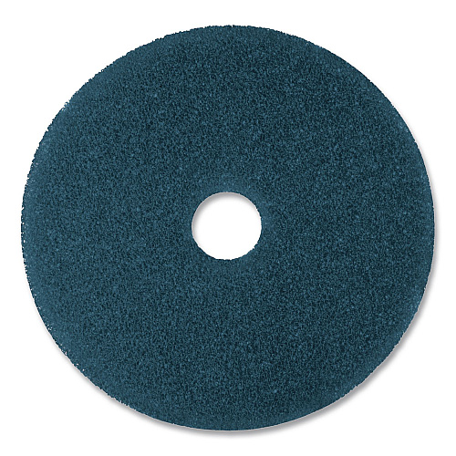 3M Low-Speed High Productivity Floor Pads 5300, 15" Diameter, Blue, 5/Carton (08408)