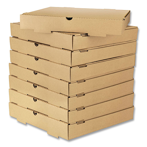 Karat Corrugated Pizza Box, 14 x 14 x 2, Kraft, Cardboard, 50/Carton (FPPBF14K)