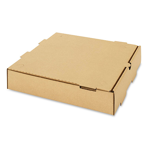 Karat Corrugated Pizza Box, 10 x 10 x 2, Kraft, Cardboard, 50/Carton (FPPBF10K)