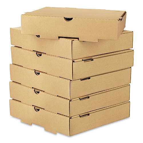 Karat Corrugated Pizza Box, 10 x 10 x 2, Kraft, Cardboard, 50/Carton (FPPBF10K)