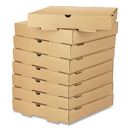 Karat Corrugated Pizza Box, 12 x 12 x 2, Kraft, Cardboard, 50/Carton (FPPBF12K)