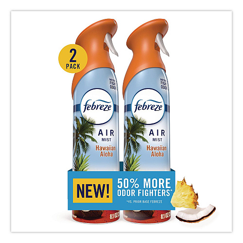 Febreze AIR, Hawaiian Aloha, 8.1 oz Aerosol Spray, 2/Pack (21321PK)