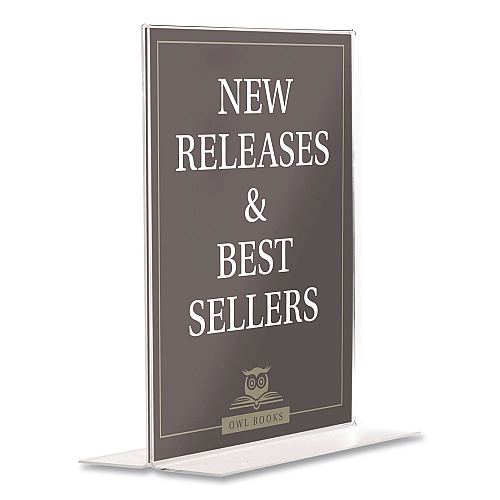 Excello Global Products Double-Sided Sign Holder, 8.5 x 11 Insert (SHT8511)