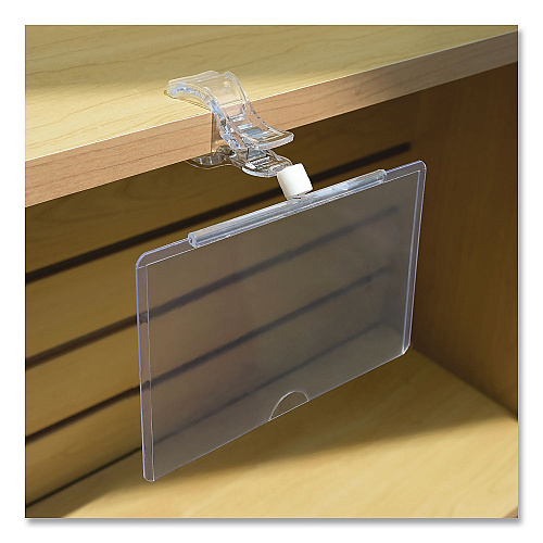 Global Printed Products Swivel Clip Signs, Clear, 3/Pack (CLIP35X55)