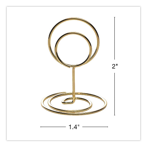 Global Printed Products Decorative Wire Card Holders, Gold Frame, 20/Pack (WRHLDRGLD)