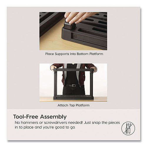 Iris Plastic Shelving Unit, 5 Shelves, 63.9 x 11.8 x 23.9, Black (140039)