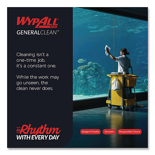 WypAll GeneralClean X50 Cleaning Cloths, 12 x 12.5, White, 84/Pack, 12 Packs/Carton (39005)