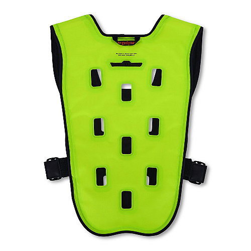 ergodyne Chill-Its 6684 Dry Evaporative Cooling Vest - Elastic Waist, Polyester/Polyurethane, 2X-Large/3X-Large, Lime (12739)