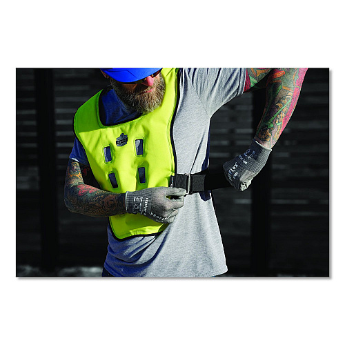 ergodyne Chill-Its 6684 Dry Evaporative Cooling Vest - Elastic Waist, Polyester/Polyurethane, 2X-Large/3X-Large, Lime (12739)