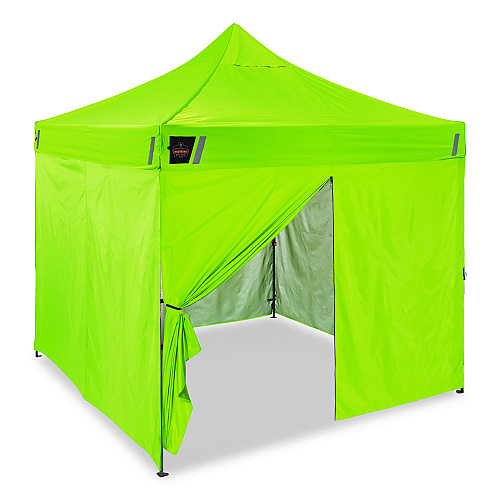 ergodyne SHAX 6058 Pop-Up Tent Sidewall Kit, 10 ft x 10 ft, Polyester, Lime (12971)