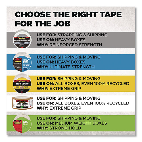 Scotch Reinforced Strength Strapping Tape 1.88" x 30 yds, 3" Core, Translucent (8959RD)