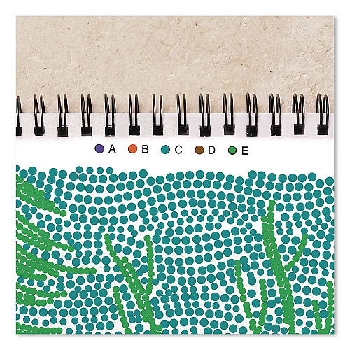 Lifelines FlowArt Dot-By-Letter Coloring Book, Landscapes, with 4 Double-Sided Markers, All Ages, 20 Pages (165008)