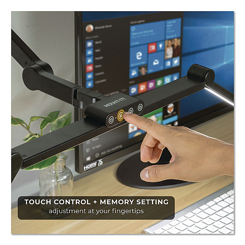 MOUNT-IT! LED Desk Lamp, Articulating Neck, 20.2" High, Matte Black (TS7011)
