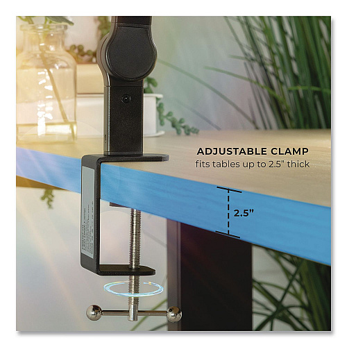 MOUNT-IT! LED Desk Lamp, Articulating Neck, 20.2" High, Matte Black (TS7011)