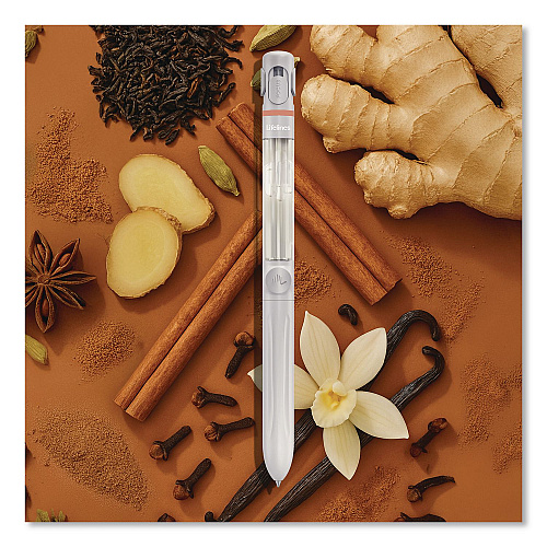 Lifelines Essential Oil Blends Pen Diffuser, Spiced Chai Latte Scent, White (LL123121)
