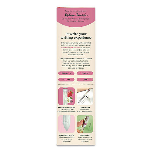 Lifelines Essential Oil Blends Pen Diffuser, Strawberry Milkshake Scent, White (LL123123)
