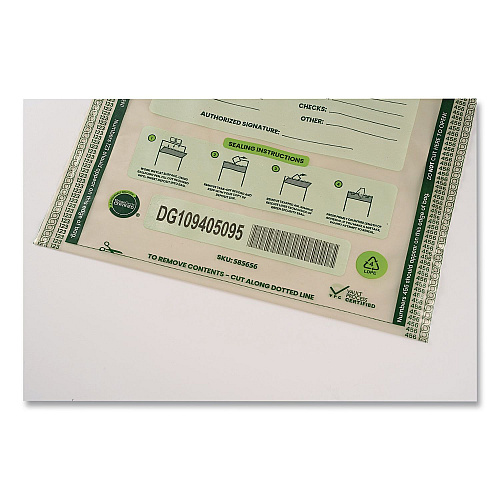 CONTROLTEK ECOLOK 4 Deposit Bag, Plastic, 15 x 20, Clear, 500/Carton (585609)