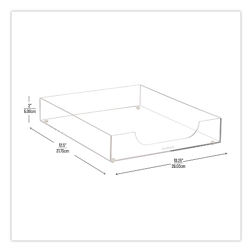 Mind Reader Acrylic Desk Tray, 10.25" x 12.5" x 2", Clear (ATRAYCLR)