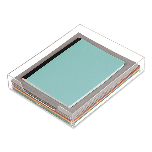 Mind Reader Acrylic Desk Tray, 10.25" x 12.5" x 2", Clear (ATRAYCLR)