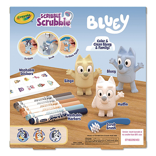 Crayola Scribble Scrubbie Bluey Deluxe Playset, 50 Pieces (740245)