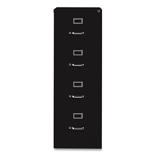 Hirsh Industries Commercial Vertical Legal File Cabinet, 4 Legal Size File Drawers, 18 x 26.5 x 52, Black (14107)