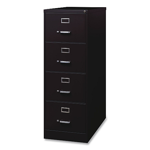 Hirsh Industries Commercial Vertical Legal File Cabinet, 4 Legal Size File Drawers, 18 x 26.5 x 52, Black (14107)
