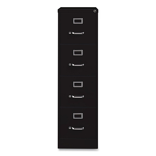 Hirsh Industries Commercial Vertical Letter File Cabinet, 4 Letter-Size File Drawers, 15 x 22 x 52, Black (17787)