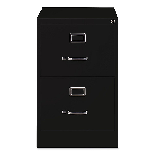 Hirsh Industries Commercial Vertical Legal File Cabinet, 2 Legal Size File Drawers, 18 x 26.5 x 28.37, Black (14103)