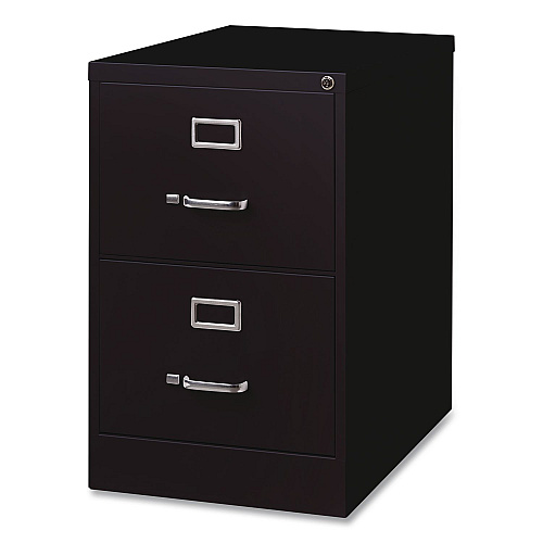 Hirsh Industries Commercial Vertical Legal File Cabinet, 2 Legal Size File Drawers, 18 x 26.5 x 28.37, Black (14103)