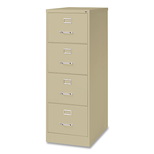 Hirsh Industries Commercial Vertical Legal File Cabinet, 4 Legal Size File Drawers, 18 x 26.5 x 52, Putty (14106)