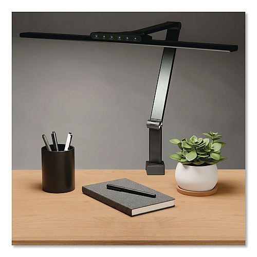 Excello Global Products Wellness Series LED Desk Lamp, Articulating Neck, 17.5" High, Black (EGPDL18BLKS)