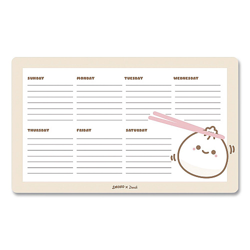 Denik Lil B Dumpling Notepad Calendar, 10 x 6, (52) White Sheets with Dumpling Graphic, Undated (DP1887)