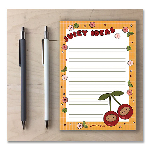 Denik Tayto Cherry Notepad, Ruled, (64) White/Multicolor 5.25 x 8.25 Sheets (NP1911)