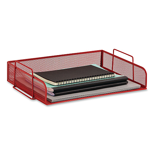 Mind Reader Metal Mesh Stackable Letter Tray, 4 Sections, Letter Size, 13.25 x 9.75 x 11.25, Assorted (DSTACK4ASST)