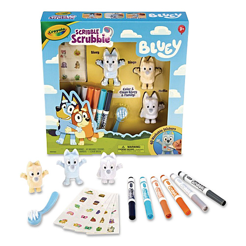 Crayola Scribble Scrubbie Bluey Deluxe Playset, 50 Pieces (740245)